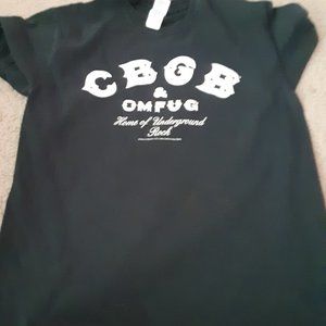 men's black medium cbgb shirt